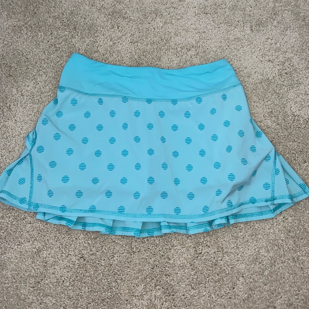 LULULEMON Blue Polka Dot Pace Setter Skirt